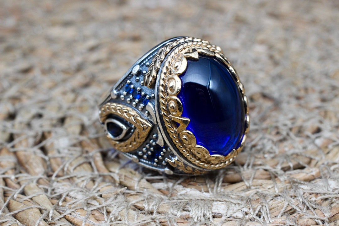 Turkish Handmade Silver Men Ring, Mens Handmade Ring, Ottoman Ring ...
