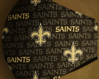 New Orleans Saints gezichtsmasker dubbellaags katoen wasbaar ademend verstelbaar comfortabel elastische oorlussen neus draad filter optie cadeau