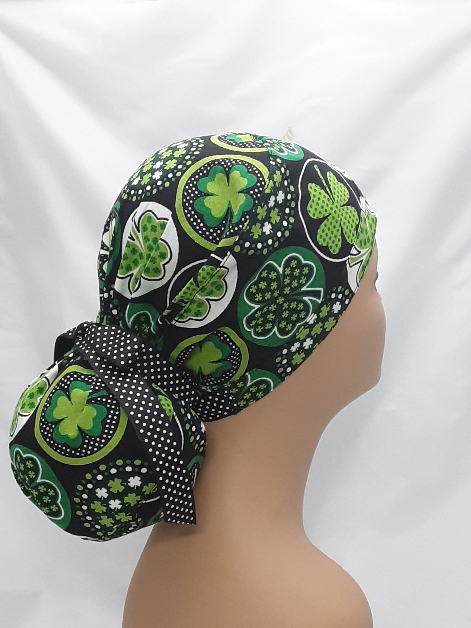Lucky Irish Shamrock Dot Print Scrub Cap Surgical Scrub Hats Etsy