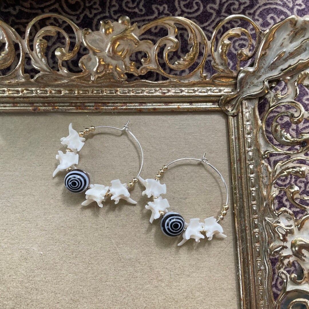 Rattlesnake Vertebrae Hoop Earrings Etsy