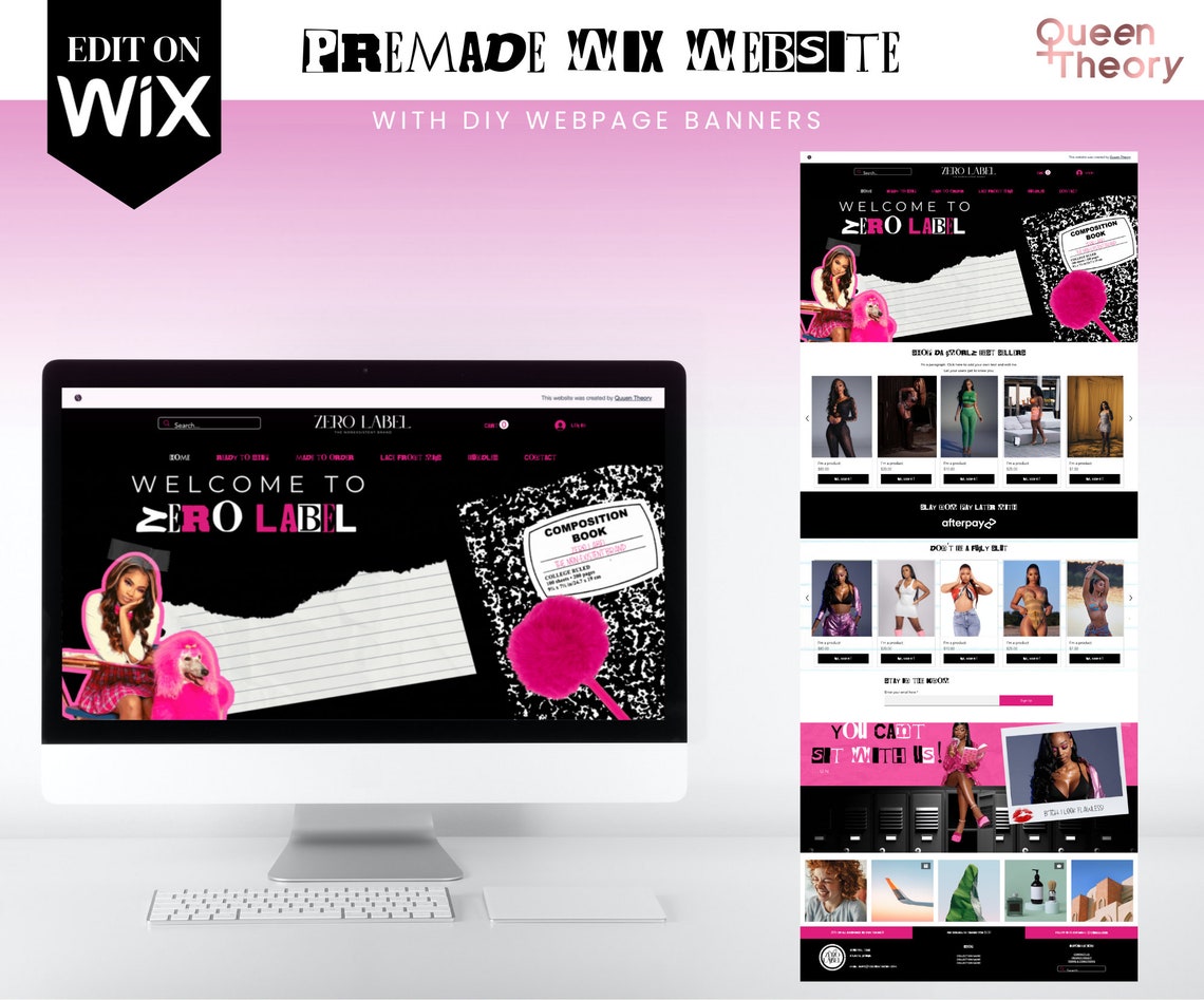 Mean Girls Premade Boutique site Design IV Drip, Hair, Clothing