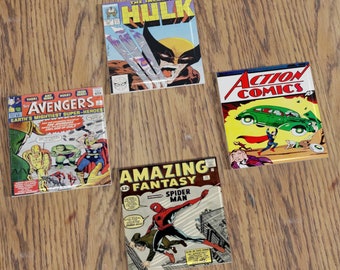 Custom Comic Book Ceramic Coaster Set – Superhero Gift