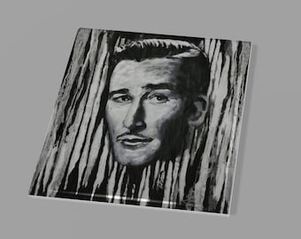 Errol Flynn - Oil on Wood Original - Ceramic Tile - Signed Paper  Print - By: Brian Keene