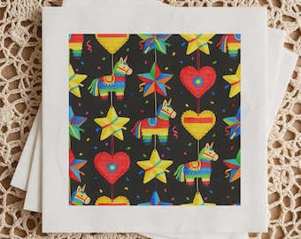 Fiesta Piñata Paper Napkins, Fiesta Party Napkins, Mexican Fiesta Napkins, Birthday Party Tableware, Cinco de Mayo Napkins, Set of 50
