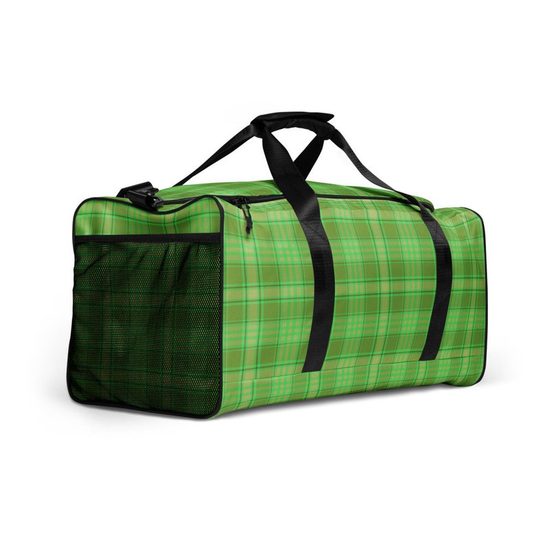 Green Plaid Duffle Bag