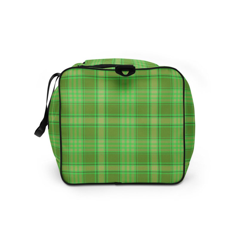 Green Plaid Duffle Bag