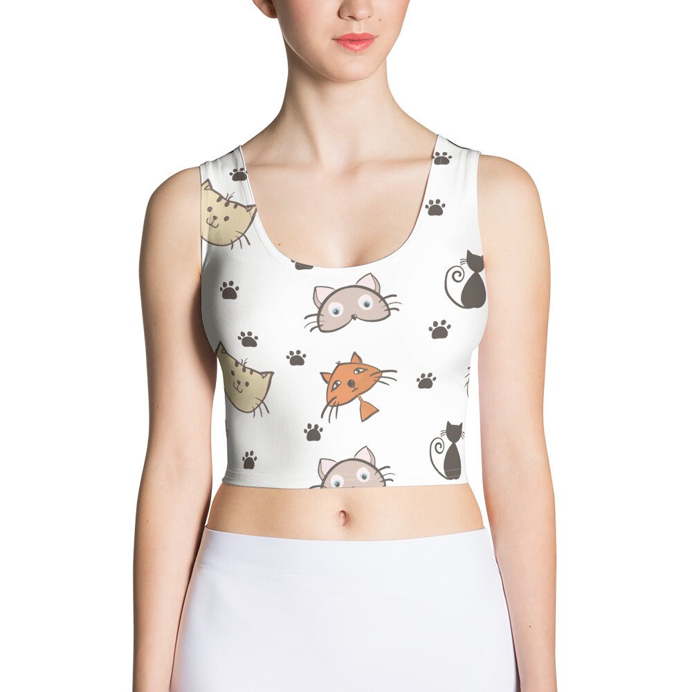 Cat Crop Top Etsy