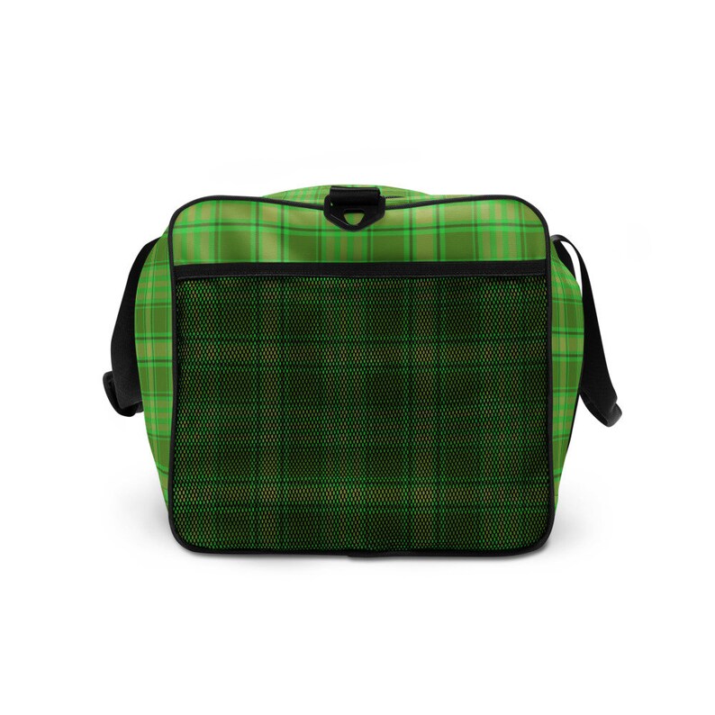 Green Plaid Duffle Bag