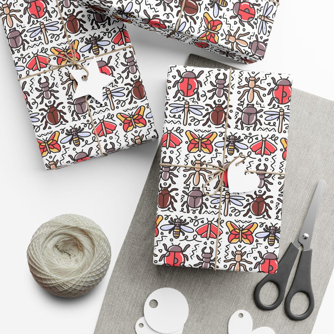 Insects Bugs Wrapping Paper - Etsy