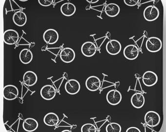 Biking Square Paper Plates Birthday Party Bike Bicycle, Set of 8