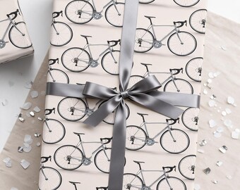 Road Bike Wrapping Paper, Cycling Gift Wrap, Bicycle Gift Wrap for Cyclists, Racing Bike Wrapping Paper, Bike Birthday Gift Wrap
