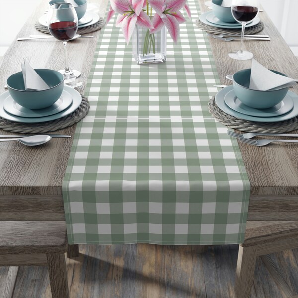 Gingham Table Runner Etsy