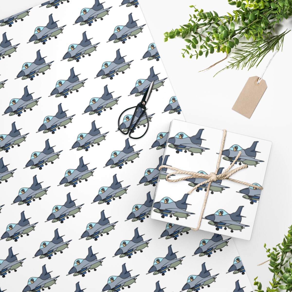 Military Fighter Jet Wrapping Paper Etsy