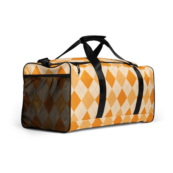 Black and Pink Argyle Pattern Gym Bag Black and Pink Argyle Pattern Gym Bag