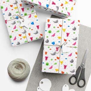 Rock Wall Climbing Wrapping Paper Gift Wrap Birthday Party