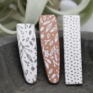 polymer clay barrettes/polymer clay/barrettes/hair accessories/gifts for her