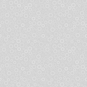May include: A seamless pattern of white circles on a light gray background. The circles are made up of small white dots.