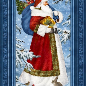 St. Nicholas, Dk Blue Multi,  Panel, Northcott C28210-48 (Need more? Follow the link in the description to our website)