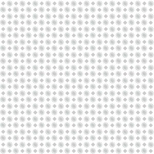 May include: A seamless pattern with a repeating design of small gray stars and diamonds on a white background.