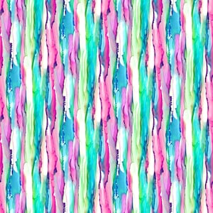 Concerto Rainbow Stripe, White Multi, Northcott DP27832-10