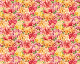 Morning Blossom || Packed Floral || Red Multi || Northcott Fabrics Prints || 24920-24