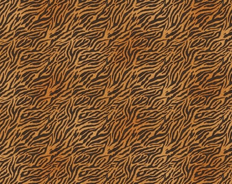 Jungle Queen || 25524-38 || Tiger Skin || Rust Black || Northcott