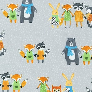 NEW! Neighborhood Pals, Grey Animal Prints, Robert Kaufman Fabrics!