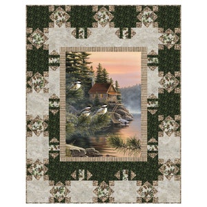 Panel Pizazz || (I&#39;M A KIT!) || Northcott || Cabin View Fabrics || Finishes 56&quot; x 72&quot;
