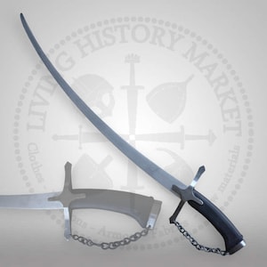 Sabre / shamshir (with chain guard) for historical fighting - HEMA / SCA / LARP - Ultra light weight (750g approx)