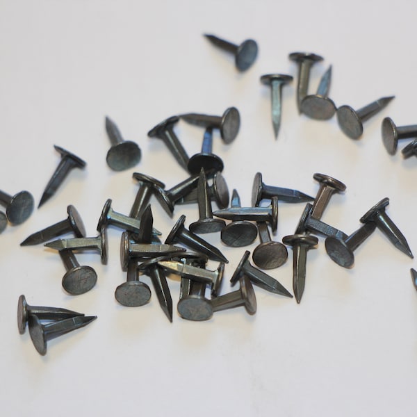 7mm long historical iron forged nails - For medieval reenactment - Vikings