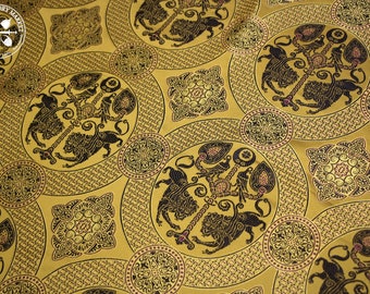 Byzantinischer Seidenbrokat - Löwen - 1100-1200 n.Chr.