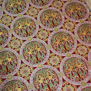 Viking Oseberg silk brocade - Byzantine/ Viking / Carolingian  - 800 - 950 AD.