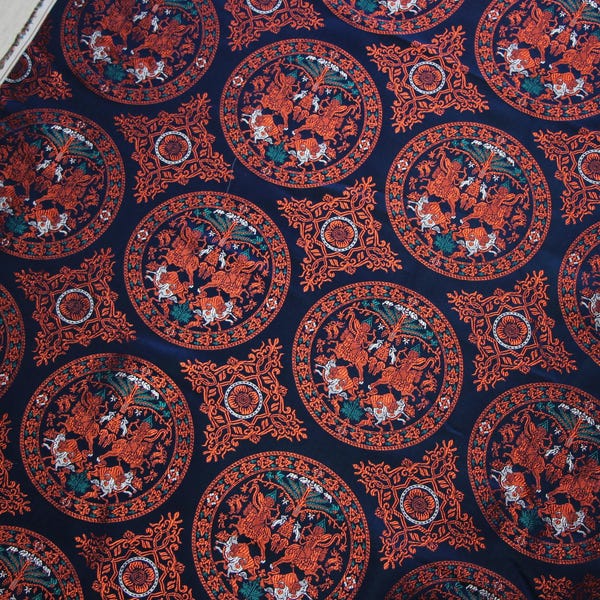 Bahram Gur silk brocade - Byzantine/ Viking / Carolingian / Ottonian / Rus - 800 - 1100 A.D.