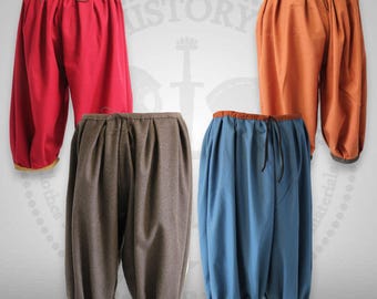 Pantalones abullonados vikingos-rusos de media longitud - Recreadores históricos SCA LARP cosplay