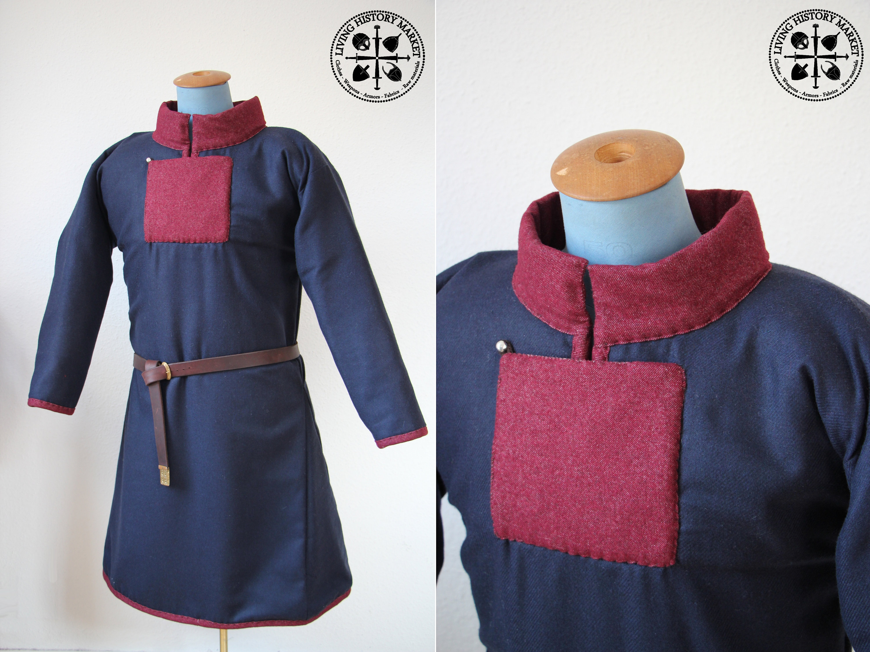 Viking battle tunic from Skjoldehamn (Norway - 10 century A.D.) with padding for early middle age reenactment fight