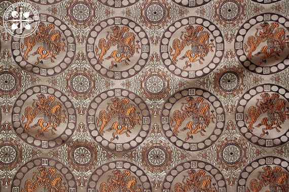 Oseberg Viking Silk Brocade - Tang Dynasty - 800 - 900 A.D.