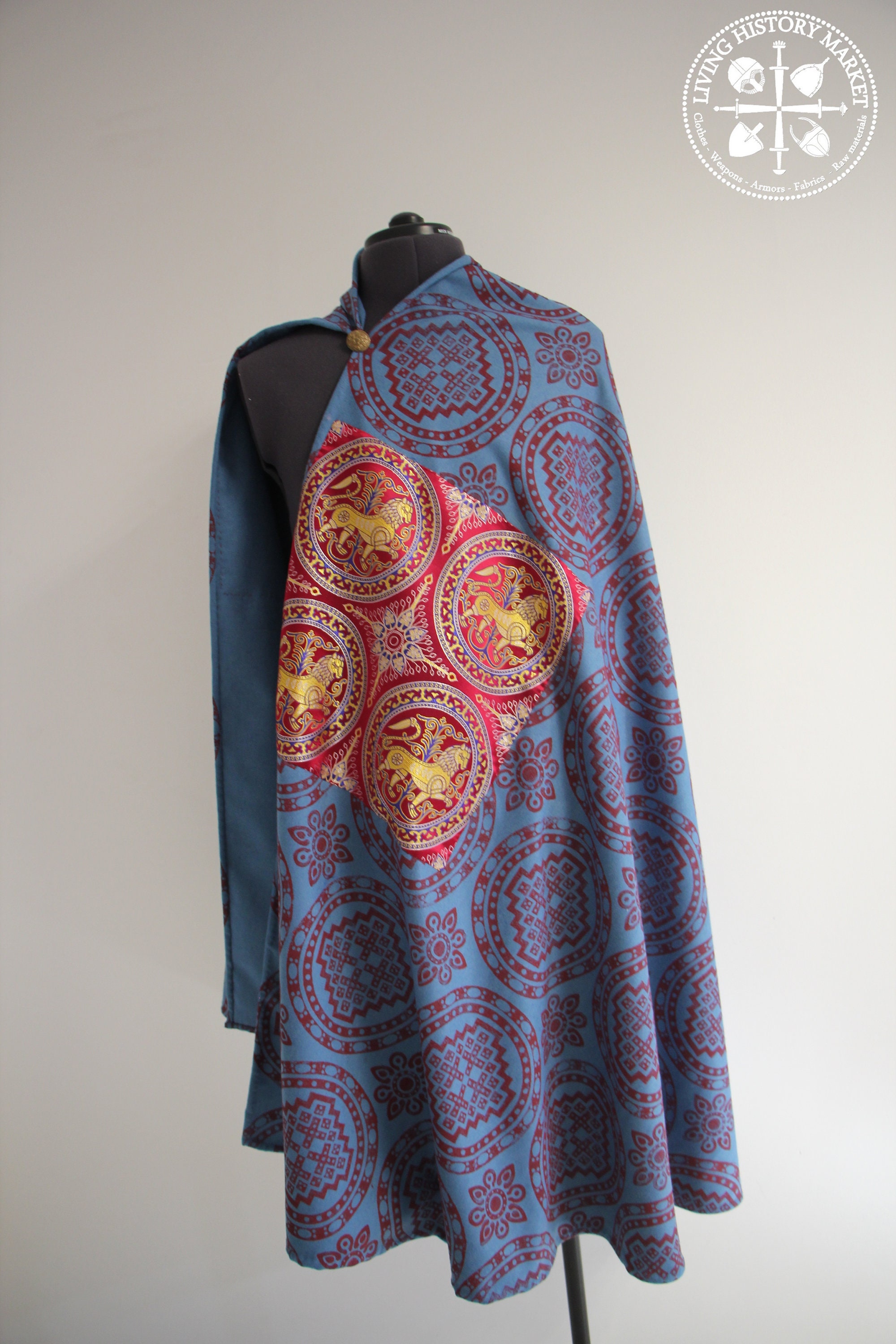 Byzantine Wool Cape (half Circle Shaped) Historical Replica - With