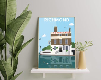 The White Cross, Richmond - Digital Art Print