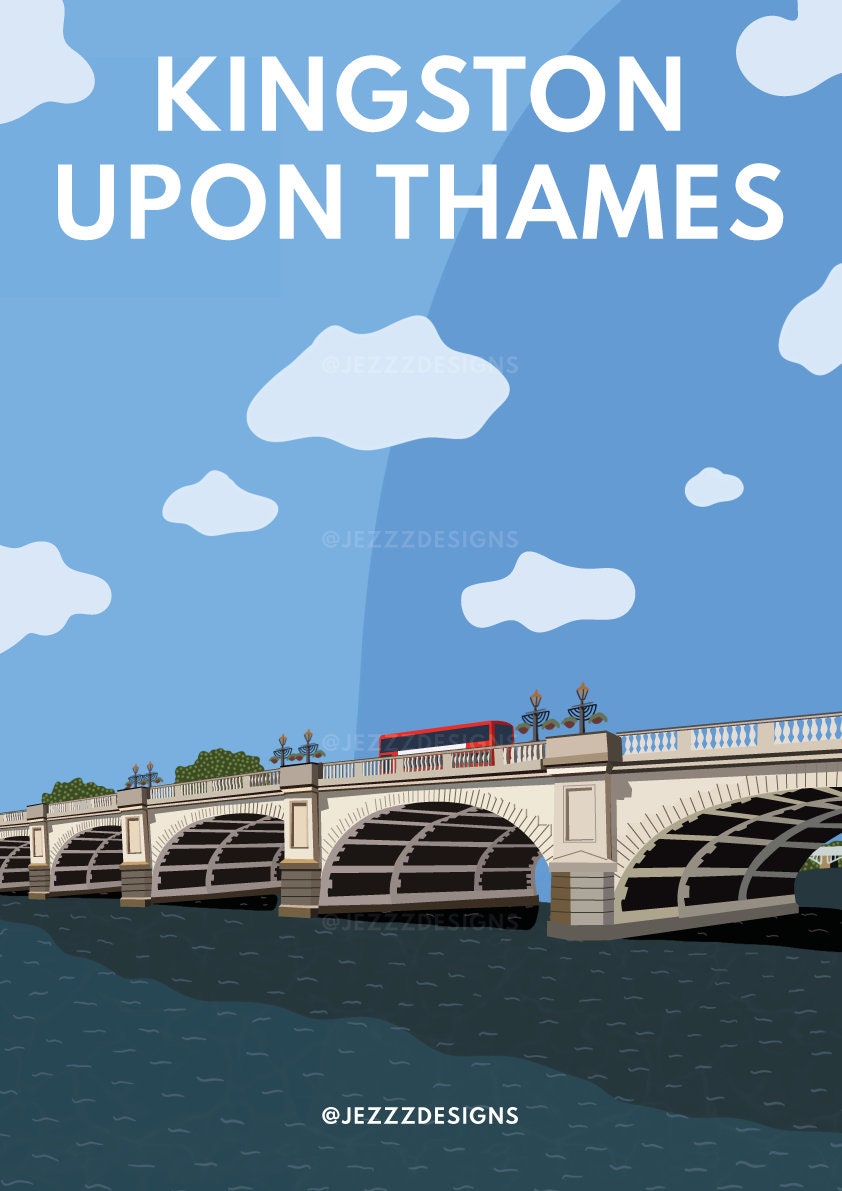 Kingston Upon Thames Digital Print Etsy UK