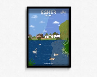 Esher, Surrey - Digital Print