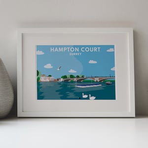 Hampton Court, East Molesey - Digital Art Print