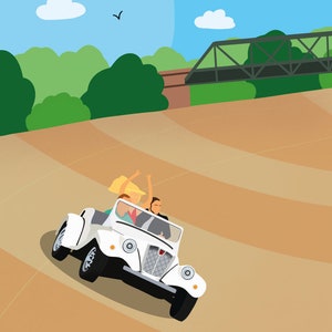 Brooklands racetrack,  Weybridge - Digital Art Print