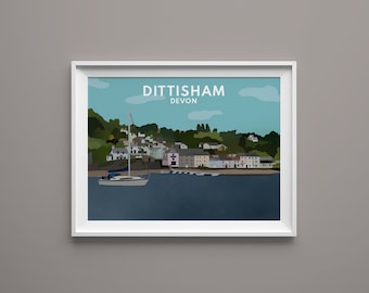 Dittisham Devon - Digital Print