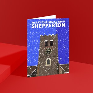 Weihnachten in Shepperton, Surrey, Middlesex - Weihnachtskarten Packs (The Ferry, The Lock, The Church & Church Square)
