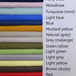 Linen napkins 20/50/100/200pcs in various colors and size. Dinner and wedding cloth napkins of stonewashed linen. image 10