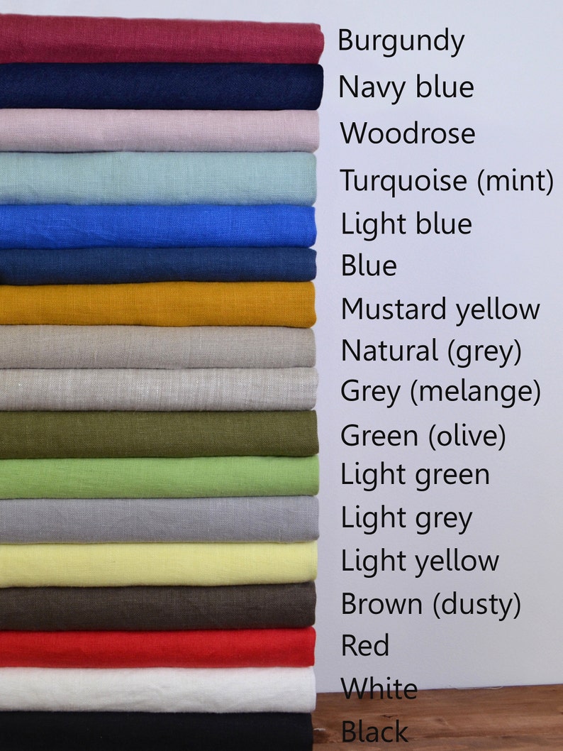 Linen napkins 20/50/100/200pcs in various colors and size. Dinner and wedding cloth napkins of stonewashed linen. image 10