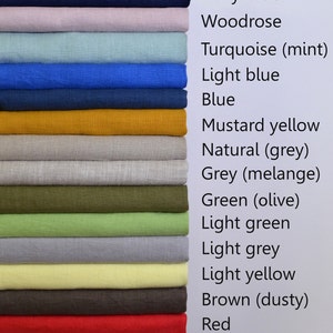 Linen tablecloth Mustard yellow. Rectangle, square and round handmade tablecloth . Various colors and custom size.