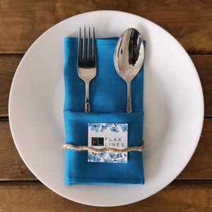 Linen napkins 20/50/100/200pcs in various colors and size. Dinner and wedding cloth napkins of stonewashed linen. image 2