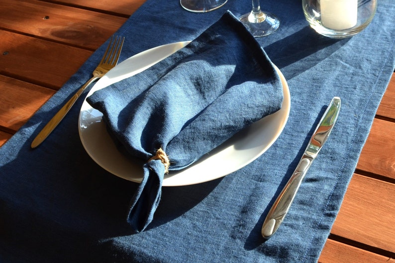 Linen napkins 20/50/100/200pcs in various colors and size. Dinner and wedding cloth napkins of stonewashed linen. image 6