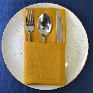 Linen napkins 20/50/100/200pcs in various colors and size. Dinner and wedding cloth napkins of stonewashed linen. image 1